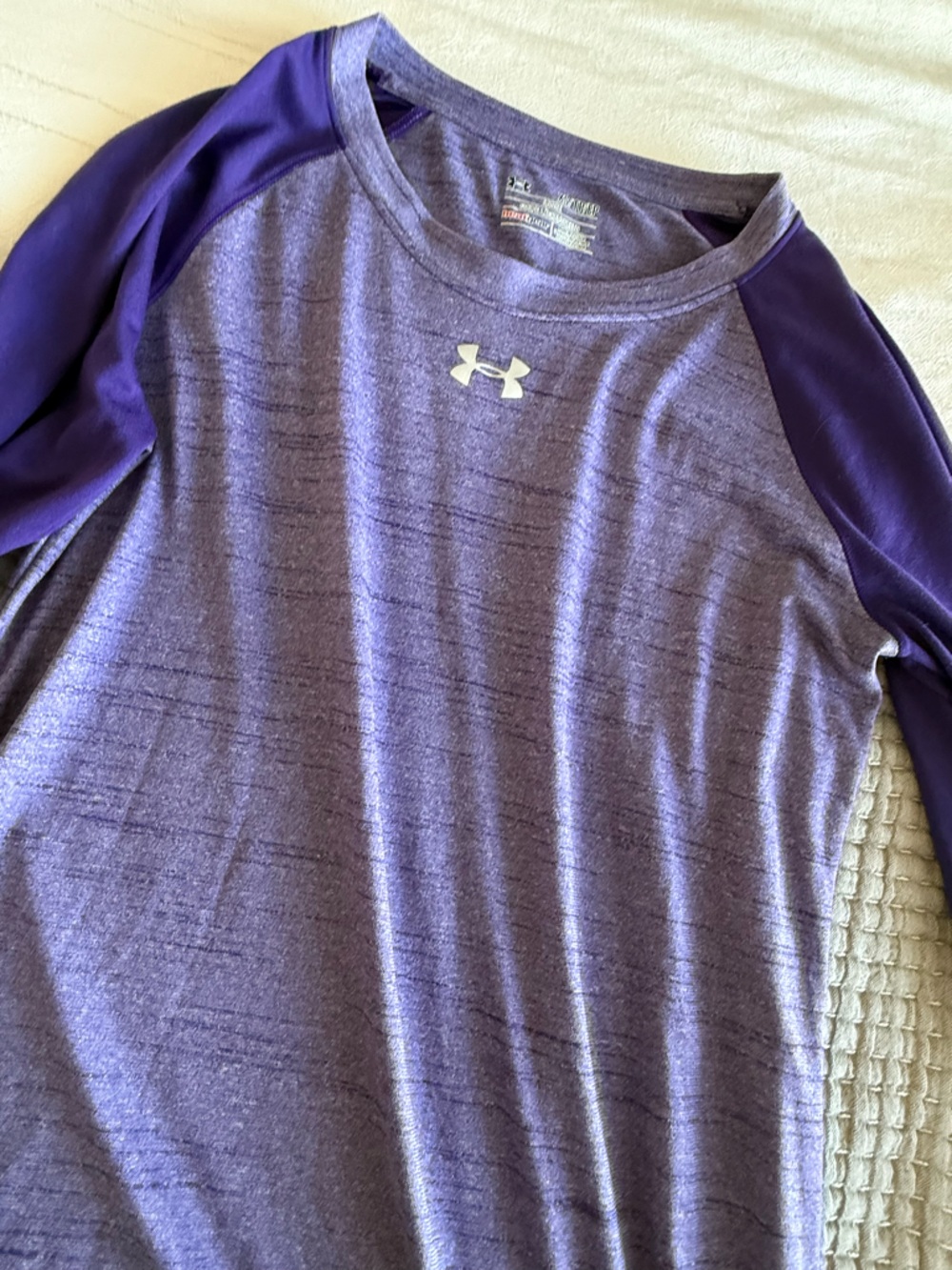 Under Armour Purple Heathered Performance Long Sleeve Top